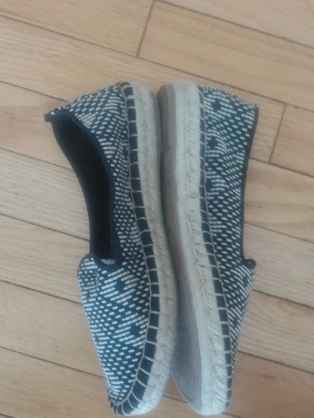 DV by Dolce Vita Black and White Woven Slip-On Loafers